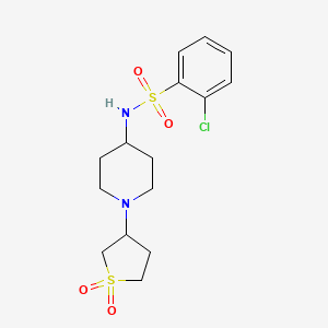 2-chloro-N-(1-(1,1-dioxidotetrahydrothiophen-3-yl)piperidin-4-yl)benzenesulfonamide
