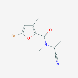 molecular formula C10H11BrN2O2 B2814340 5-bromo-N-(1-cyanoethyl)-N,3-dimethylfuran-2-carboxamide CAS No. 2090335-59-2