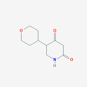 molecular formula C10H15NO3 B2814341 5-(氧杂环戊烷-4-基)哌啶-2,4-二酮 CAS No. 1547092-68-1