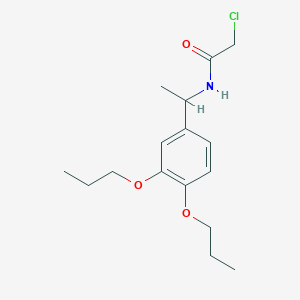 molecular formula C16H24ClNO3 B2814351 2-chloro-N-[1-(3,4-dipropoxyphenyl)ethyl]acetamide CAS No. 851879-13-5