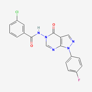 3-chloro-N-(1-(4-fluorophenyl)-4-oxo-1H-pyrazolo[3,4-d]pyrimidin-5(4H)-yl)benzamide