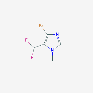 molecular formula C5H5BrF2N2 B2814355 4-Bromo-5-(difluoromethyl)-1-methylimidazole CAS No. 2248329-11-3
