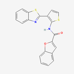 N-(3-(benzo[d]thiazol-2-yl)thiophen-2-yl)benzofuran-2-carboxamide