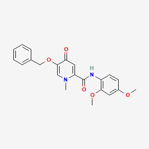 molecular formula C22H22N2O5 B2814365 5-(benzyloxy)-N-(2,4-dimethoxyphenyl)-1-methyl-4-oxo-1,4-dihydropyridine-2-carboxamide CAS No. 1021222-43-4