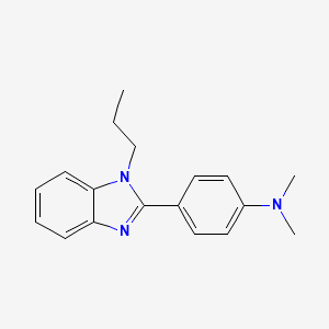 molecular formula C18H21N3 B2814375 Dimethyl[4-(1-propylbenzimidazol-2-yl)phenyl]amine CAS No. 384359-01-7