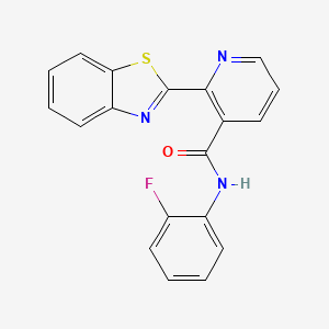 molecular formula C19H12FN3OS B2814384 2-(1,3-苯并噻唑-2-基)-N-(2-氟苯基)吡啶-3-羧酰胺 CAS No. 880617-60-7