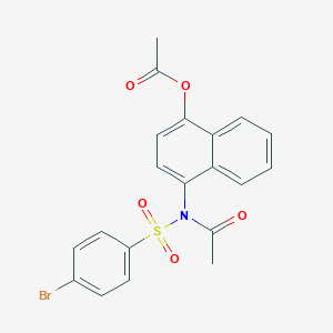 4-{Acetyl[(4-bromophenyl)sulfonyl]amino}-1-naphthyl acetate
