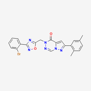1-((3-(2-Bromophenyl)-1,2,4-oxadiazol-5-yl)methyl)-8-(2,5-dimethylphenyl)pyrazolo[1,5-d][1,2,4]triazinone