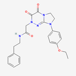 2-(8-(4-ethoxyphenyl)-3,4-dioxo-3,4,7,8-tetrahydroimidazo[2,1-c][1,2,4]triazin-2(6H)-yl)-N-phenethylacetamide