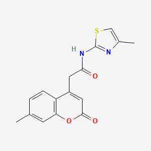 2-(7-methyl-2-oxo-2H-chromen-4-yl)-N-(4-methylthiazol-2-yl)acetamide