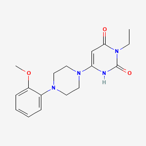 molecular formula C17H22N4O3 B2814415 3-ethyl-6-(4-(2-methoxyphenyl)piperazin-1-yl)pyrimidine-2,4(1H,3H)-dione CAS No. 863588-09-4