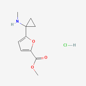 Methyl 5-[1-(methylamino)cyclopropyl]furan-2-carboxylate;hydrochloride
