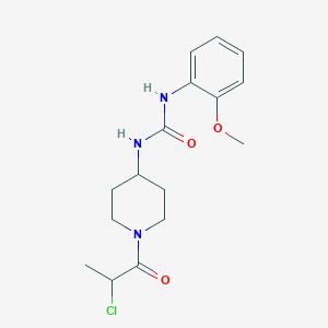 molecular formula C16H22ClN3O3 B2814429 1-[1-(2-Chloropropanoyl)piperidin-4-yl]-3-(2-methoxyphenyl)urea CAS No. 2411240-57-6