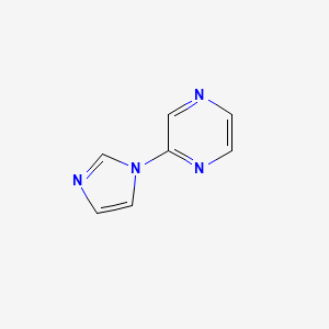 molecular formula C7H6N4 B2814444 Pyrazine, 2-(1H-imidazol-1-yl)- CAS No. 99507-84-3