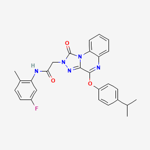 molecular formula C27H24FN5O3 B2814459 N-(5-氟-2-甲基苯基)-2-[4-(4-异丙基苯氧基)-1-氧代[1,2,4]三唑并[4,3-a]喹啉-2(1H)-基]乙酰胺 CAS No. 1216644-75-5