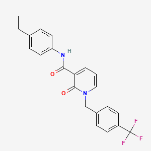 molecular formula C22H19F3N2O2 B2814469 N-(4-ethylphenyl)-2-oxo-1-[[4-(trifluoromethyl)phenyl]methyl]pyridine-3-carboxamide CAS No. 942008-91-5