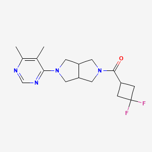 molecular formula C17H22F2N4O B2814471 (3,3-Difluorocyclobutyl)-[2-(5,6-dimethylpyrimidin-4-yl)-1,3,3a,4,6,6a-hexahydropyrrolo[3,4-c]pyrrol-5-yl]methanone CAS No. 2415555-53-0