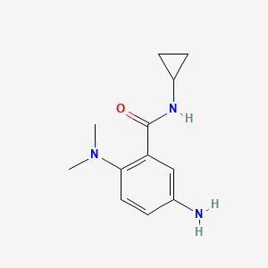 molecular formula C12H17N3O B2814482 5-amino-N-cyclopropyl-2-(dimethylamino)benzamide CAS No. 1171455-95-0
