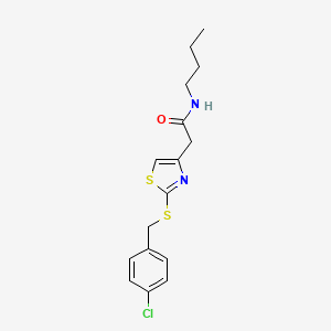 N-butyl-2-(2-((4-chlorobenzyl)thio)thiazol-4-yl)acetamide