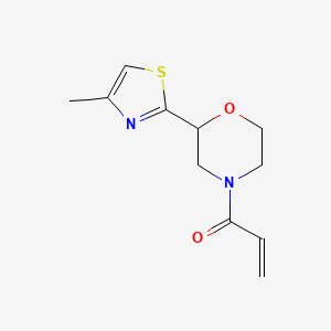 molecular formula C11H14N2O2S B2814492 1-[2-(4-Methyl-1,3-thiazol-2-yl)morpholin-4-yl]prop-2-en-1-one CAS No. 2176843-70-0