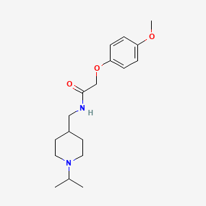 molecular formula C18H28N2O3 B2814498 N-((1-异丙基哌啶-4-基)甲基)-2-(4-甲氧基苯氧基)乙酰胺 CAS No. 946326-89-2