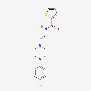 molecular formula C17H20ClN3OS B2814511 N-(2-(4-(4-氯苯基)哌嗪-1-基)乙基)噻吩-2-甲酰胺 CAS No. 802602-52-4