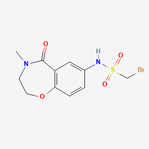 1-bromo-N-(4-methyl-5-oxo-2,3,4,5-tetrahydrobenzo[f][1,4]oxazepin-7-yl)methanesulfonamide