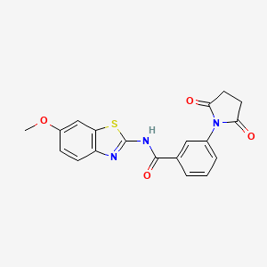 3-(2,5-dioxopyrrolidin-1-yl)-N-(6-methoxy-1,3-benzothiazol-2-yl)benzamide