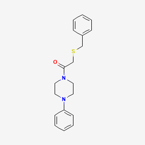 molecular formula C19H22N2OS B2814530 2-(Benzylthio)-1-(4-phenylpiperazin-1-yl)ethanone CAS No. 403833-51-2