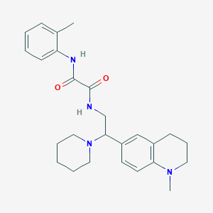 molecular formula C26H34N4O2 B2814531 N-(2-甲基苯基)-N'-[2-(1-甲基-1,2,3,4-四氢喹啉-6-基)-2-哌啶-1-基乙基]乙二酰胺 CAS No. 921903-11-9