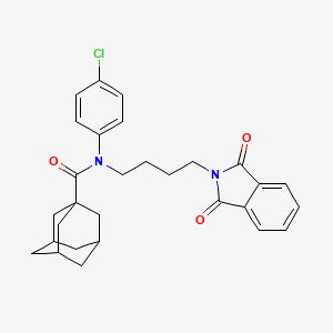 N-(4-chlorophenyl)-N-[4-(1,3-dioxoisoindol-2-yl)butyl]adamantane-1-carboxamide