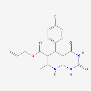 prop-2-enyl 5-(4-fluorophenyl)-7-methyl-2,4-dioxo-5,8-dihydro-1H-pyrido[2,3-d]pyrimidine-6-carboxylate