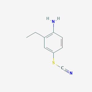 [(4-Amino-3-ethylphenyl)sulfanyl]formonitrile