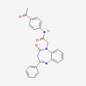 N-(4-acetylphenyl)-2-(2-oxo-4-phenyl-2,3-dihydro-1H-1,5-benzodiazepin-1-yl)acetamide