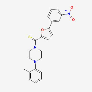 [4-(2-Methylphenyl)piperazin-1-yl]-[5-(3-nitrophenyl)furan-2-yl]methanethione