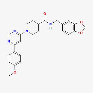N-(benzo[d][1,3]dioxol-5-ylmethyl)-1-(6-(4-methoxyphenyl)pyrimidin-4-yl)piperidine-4-carboxamide