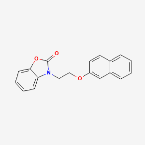 molecular formula C19H15NO3 B2814566 3-[2-(Naphthalen-2-yloxy)ethyl]-2,3-dihydro-1,3-benzoxazol-2-one CAS No. 609335-27-5