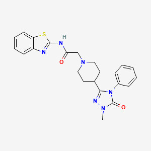 N-(benzo[d]thiazol-2-yl)-2-(4-(1-methyl-5-oxo-4-phenyl-4,5-dihydro-1H-1,2,4-triazol-3-yl)piperidin-1-yl)acetamide