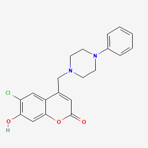 6-chloro-7-hydroxy-4-[(4-phenylpiperazin-1-yl)methyl]-2H-chromen-2-one