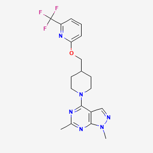 2-[(1-{1,6-dimethyl-1H-pyrazolo[3,4-d]pyrimidin-4-yl}piperidin-4-yl)methoxy]-6-(trifluoromethyl)pyridine