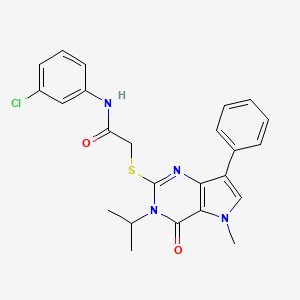 N-(3-chlorophenyl)-2-((3-isopropyl-5-methyl-4-oxo-7-phenyl-4,5-dihydro-3H-pyrrolo[3,2-d]pyrimidin-2-yl)thio)acetamide