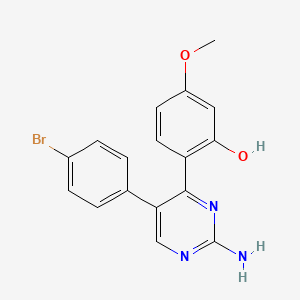 2-(2-Amino-5-(4-bromophenyl)pyrimidin-4-yl)-5-methoxyphenol