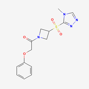 1-(3-((4-methyl-4H-1,2,4-triazol-3-yl)sulfonyl)azetidin-1-yl)-2-phenoxyethanone
