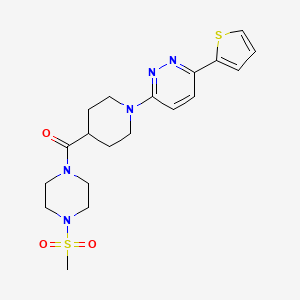 molecular formula C19H25N5O3S2 B2814629 (4-(Methylsulfonyl)piperazin-1-yl)(1-(6-(thiophen-2-yl)pyridazin-3-yl)piperidin-4-yl)methanone CAS No. 1251542-65-0