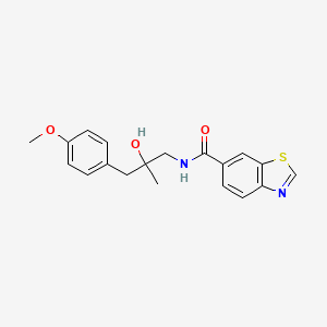 molecular formula C19H20N2O3S B2814631 N-(2-hydroxy-3-(4-methoxyphenyl)-2-methylpropyl)benzo[d]thiazole-6-carboxamide CAS No. 1795084-35-3