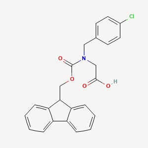 molecular formula C24H20ClNO4 B2814635 2-{[(4-chlorophenyl)methyl]({[(9H-fluoren-9-yl)methoxy]carbonyl})amino}acetic acid CAS No. 258332-42-2