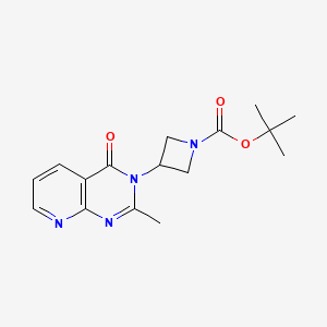 molecular formula C16H20N4O3 B2814637 Tert-butyl 3-(2-methyl-4-oxopyrido[2,3-d]pyrimidin-3-yl)azetidine-1-carboxylate CAS No. 2380171-15-1