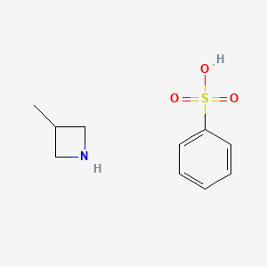 molecular formula C10H15NO3S B2814654 3-Methylazetidine benzenesulfonic acid salt CAS No. 1188263-80-0; 935669-28-6
