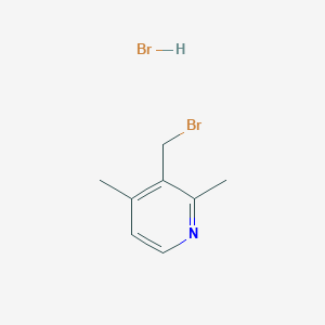 molecular formula C8H11Br2N B2814655 3-(溴甲基)-2,4-二甲基吡啶;溴化氢酸 CAS No. 2470436-12-3