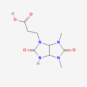 molecular formula C9H14N4O4 B2814656 3-(4,6-Dimethyl-2,5-dioxohexahydroimidazo[4,5-d]imidazol-1(2H)-yl)propanoic acid CAS No. 298687-82-8